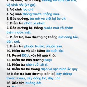 Combo bảo dưỡng xe máy 21 bước